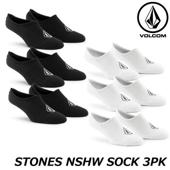 volcomボルコム靴下3足セットSTONESNSHWSOCK3PKソックスD6321803
