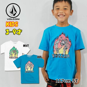 �{���R�� �L�b�Y T�V���c volcom KIDS Skele Flames S/S Tee ���� 3-7�� �c�� Little Youth Y3521931�y�ԕi���OUTLET�z