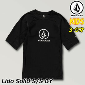 ボルコム volcom キッズ ラッシュガード 半袖 Lido Solid S/S LY 3-9歳 Y9111900 【返品種別OUTLET】