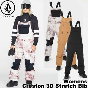 22-23 VOLCOM Xm[{[h EFA {R fB[X EFA[ pc WOMENS Creston 3D Stretch Bib rupc H1252300 ship1yԕiOUTLETz Xm[EFA