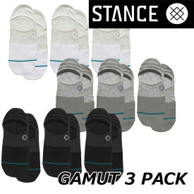 STANCE スタンス ソックス カジュアル 【GAMUT】Super Invisible 3 PACK カバーソックス スニーカー丈