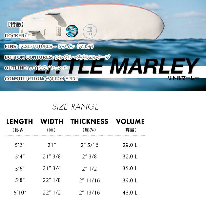 楽天市場】【西濃運輸営業所止め】ミックファニング ソフトボード 【LITTLE MARLEY 5-8】リトルマーレーMICK FANNING MF  soft boards ship1 : Flea フレア
