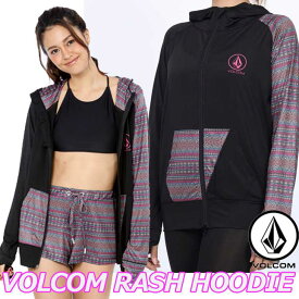 volcom ラッシュガード サーフ 水着 ボルコム レディース 【STONE SURF /Vcm Rash Guard Hoodie 】ジップ パーカー VOLCOM 【返品種別OUTLET】