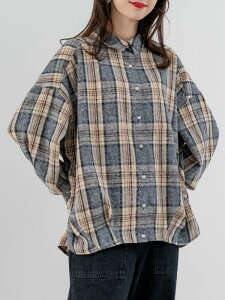 �_26��11:59�܂œ��ʉ��i\6,490��\2,500�^�y2025AW�V���i�z�s�O�����g���^�b�N�`���j�b�N refinedworks ���t�@�C���h���[�N�X �g�b�v�X �V���c �u���E�X �`�F�b�N�� �`�F�b�N�V���c �t���A �H �~ ���� 