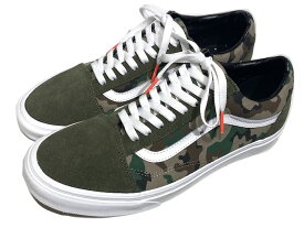 【VANS ANAHEIM】 OLD SKOOL -CAMO OLIVE WHITE- VN0007NTY33　バンズ　アナハイム　オールドスクール　カモフラージュ　迷彩　オリーブ　ホワイト