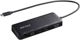 BUFFALO USB Type-C接続 5-in-1 ドッキングステーション LUD-U3-CGD/N PowerDelivery 有線LAN HDMI VGA USB 3.2(Gen 1)対応ポート Macbook/Surface メーカー動作確認