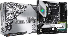 ASRock AMD Ryzen 5000シリーズ (Soket AM4)対応 B550チップセット搭載 Micro ATX マザーボード 国内正規代理店品 B550M Steel Legend