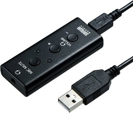 サンワサプライ USBオーディオ変換アダプタ(4極ヘッドセット用) MM-ADUSB4