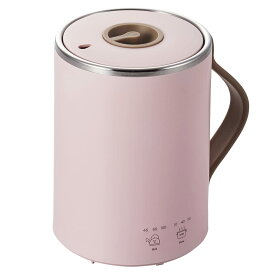 エレコム マグカップ型電気なべ 電気ケトル COOK MUG クックマグ 350mL 湯沸かし 煮込み 温度調節 タイマー 保温 ケーブル長 1m ピンク HAC-EP01PN