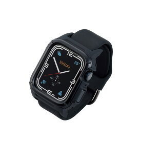 エレコム Apple Watch (アップルウォッチ) ケース バンパー 41mm [Apple Watch 8 7 対応] ZEROSHOCK 耐衝撃 衝撃吸収 ECG機能 心電図機能 対応 ブラック AW-21BBPZEROBK
