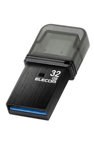 エレコム USBメモリ 32GB USB3.2（Gen1） Type-C キャップ式 ブラック MF-CAU32032GBK