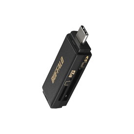 バッファロー USB3.2 Type-C 接続 ポータブルカードリーダー SDXC/SDHC/SD/MMC/RS-MMC/microSDXC/microSDHC/microSD/UHS-I 対応 BSCR125U3CBK