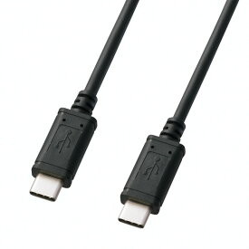 サンワサプライ USB2.0 TypeC ケーブル (1m) KU-CC10 ブラック