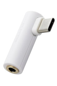 エレコム USB-C 3.5mm イヤホンジャック 変換アダプター ステレオミニプラグ 直挿し ケーブル無し DAC搭載 通話可能 [ iPad OS/Android OS 対応] ホワイト MPA-C35DDWH