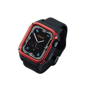 エレコム Apple Watch (アップルウォッチ) ケース バンパー 41mm [Apple Watch 8 7 対応] ZEROSHOCK 耐衝撃 衝撃吸収 ECG機能 心電図機能 対応 レッド AW-21BBPZERORD
