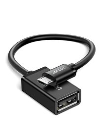 UGREEN OTGケーブル USBホスト変換アダプタ micro USB オス-USB A メス 12cm ブラック