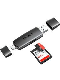 UGREEN SDカードリーダー Type-C OTG対応 1台2役 USB3.0 Microsd 2TBまで大容量カードに対応 Android スマホ タブレット、MacBook、Windows PCに適用