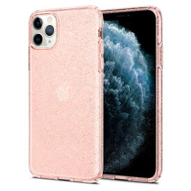 Spigen iPhone11ProMax ケース クリア キラキラ ラメ入り 耐衝撃 米軍MIL規格取得 薄型 軽量 傷防止 カメラ保護 Qi充電 ワイヤレス充電 リキッド・クリスタル 075CS27132 (グリッター・ローズ・クォーツ)