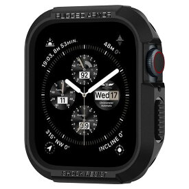 Spigen Apple Watch ケース 41mm | 40mm Series 8 / SE 2 /Series 7 / SE/Series 6 / Series 5 / Series 4 対応 落下 衝撃 吸収 タフネスデザイン 保護カバー アップルウォッチケース ラギッド・アーマー 061CS24480 (ブラック)