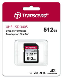 トランセンドジャパン Transcend SDXCカード 512GB UHS-I U3 V30 A2 TS512GSDC340S