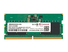 トランセンド ノートPC用メモリ PC5-38400(DDR5 4800) 8GB 1.1V 262pin SO-DIMM 1Rx16 (1Gx16)x4 CL40 無期限保証 JM4800ASG-8G