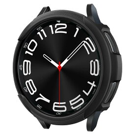 Spigen Galaxy Watch 6 Classic 43mm ケース 落下 衝撃 吸収 簡易着脱 シンプル スリム 軽量 すり傷 防止 保護カバー リキッド・エアー ACS06395 (マット・ブラック)