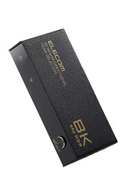 エレコム(ELECOM) HDMI切替器 8K60Hz/4K120Hz対応 双方向 PS5/PS4/PS3/Switch/FireTVStick対応 2入力1出力 自動/手動切替メタル筐体 ブラック DH-SW8KBD21BK