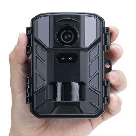 サンワダイレクト 防犯カメラ トレイルカメラ 4K 電池式 屋外 IP65防水防塵 赤外線 暗視カメラ 動体検知 小型 400-CAM107