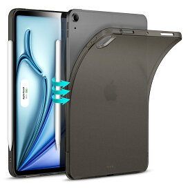 ESR iPad Air 11インチ(M2) ケース (2024)専用、iPad Air 第5/4世代 ケース(2022/2020)、スリム＆軽量、耐黄変性、透明背面カバー、Pencil Pro/USB-C対応、Zeroシリーズ、つや消しブラック