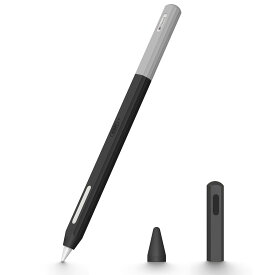 ESR Apple pencil ケース タッチペンカバー アップルペンシル第2世代対応 アップルペンシル カバー シリコン製 滑り止め 薄型 落下保護 握りやすい ブラック