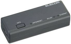 エレコム WiFiルーター 無線LAN ポータブル 300Mbps ACアダプタ付属 WRH-300BK3