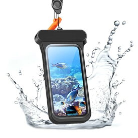 精密ボタン/水に浮く/IPX8認定 完全防水ESR スマホ 防水ケース iPhone 15/14/13 専用 防水ケース、水中タッチスクリーンとFace ID対応、IPX8防水・浮上設計で海やお風呂でも安心、水中で撮影・画面操作可能、キャリングストラップとインナートレイ付き、シュノーケリング用ド