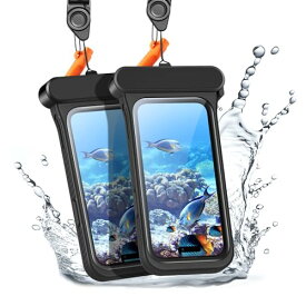 2枚セット/精密ボタン/水に浮くESR スマホ 防水ケース iPhone 15/14/13 専用 防水ケース、水中タッチスクリーンとFace ID対応、IPX8防水・浮上設計で海やお風呂でも安心、水中で撮影・画面操作可能、キャリングストラップとインナートレイ付き、シュノーケリング用ドライバッ