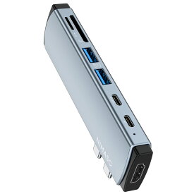 NIMASO MacBook用 Macbook ハブ 7-in-2 USB-C PD メディア ハブ 4K対応 HDMIポート 100W Power Delivery 対応 多機能USB-Cポート USB-A ポート microSD SDカードMacbook Pro（2016以降） / Air（2018以降）に対応7in2 USB CアダプタNHB22K625
