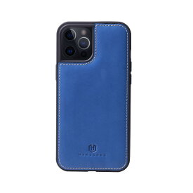 HANATORA iPhone12/iPhone12 Pro ケース 本革 スマホケース イタリアンレザー 耐衝撃 ハンドメイド ギフト おしゃれ シンプル 大人可愛い アイフォン Fleur[s] ブルー シアン 青 藍 リンドウ GS-12Pro-Blue