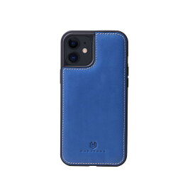 HANATORA iPhone12 mini ケース 本革 スマホケース イタリアンレザー 耐衝撃 ハンドメイド ギフト おしゃれ シンプル 大人可愛い アイフォン Fleur[s] ブルー シアン 青 藍 リンドウ GS-12Mini-Blue