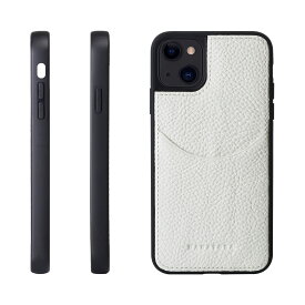 [HANATORA] iPhone 14 Plus ケース 本革 シュリンクカーフレザー カードポケット 耐衝撃 ハンドメイド ギフト おしゃれ シンプル メンズ レディース スマホケース 白 ホワイト CPG-14Plus-White