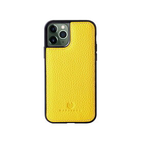 [HANATORA] iPhone11 Pro 本革ケース シュリンクカーフレザー 耐衝撃 ハンドメイド ギフト おしゃれ シンプル 大人可愛い メンズ レディース スマホケース 黄色 レモン イエロー SPG-11Pro-Yellow