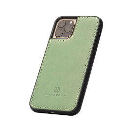 HANATORA iPhone11 Pro Max ケース 本革 スマホケース イタリアンレザー 耐衝撃 ハンドメイド ギフト おしゃれ シンプル 大人可愛い アイフォン Fleur[s] グリーン 緑 オオデマリ GS-11ProMax-Green