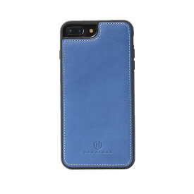 HANATORA iPhone8 Plus/ iPhone7 Plus ケース 本革 スマホケース イタリアンレザー 耐衝撃 ハンドメイド ギフト おしゃれ シンプル 大人可愛い アイフォン Fleur[s] ブルー シアン 青 藍 リンドウ GS-8P-Blue
