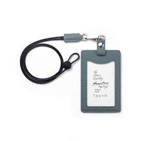 [HANATORA] 本革 縦型 IDカードホルダー IDカードケース パスケース 定期入れ カード入れ シュリンクカーフレザー ハンドメイド ギフトにも最適品 薄型 メンズ レディース ユニセックス Edel HCC05-IcyBlue