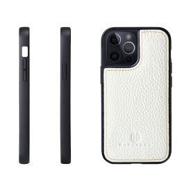 [HANATORA] iPhone13 Pro ケース 本革 シュリンクカーフレザー 耐衝撃 ハンドメイド ギフト おしゃれ シンプル 大人可愛い メンズ レディース スマホケース 白 ホワイト SPG-13Pro-White