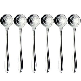 ナガオ フラワーカトラリー コーヒースプーン バラ 5本+1本 日本製