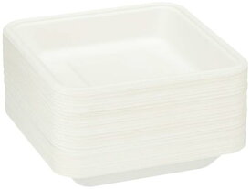 ナガオ 使い捨て 紙食器 角皿 14.1cm 50枚セット 3289914