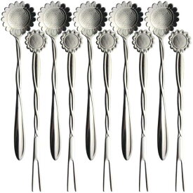 ナガオ カトラリー ギフトセット ヒマワリ コーヒースプーン ヒメフォーク 10本 日本製