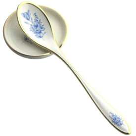 ナガオ 燕三条 七宝フラワー コーヒースプーン ブルーローズ 12.9cm スプーンレストセット 日本製
