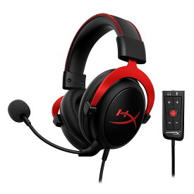 HyperX Cloud II ゲーミングヘッドセット 7.1バーチャルサラウンドサウンド対応 USBオーディオコントロールボックス付属 レッド PS4/PC/Xbox/Switch/スマホ KHX-HSCP-RD オリジナルデータ特典付き ( 4P5M0AA )