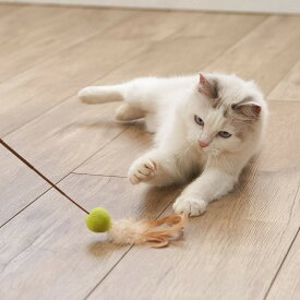 アドメイト (ADD. MATE)猫用おもちゃHappiness Cat ウールボールじゃらしフェザースティック