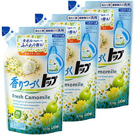 まとめ買い香りつづくトップ フレッシュカモミール 蛍光剤無配合 洗濯洗剤 液体 詰め替え 810g×3個セット