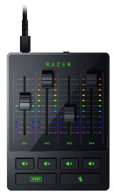 Razer Audio Mixer オーディオミキサー ミュートボタン付き ストリーミング配信 オーディオインターフェース 4チャンネル プリアンプ XLR入力 USB接続 プラグプレイ グランドループアイソレーター2つ付属 Chroma RGB搭載 日本正規代理店保証品 RZ19-03860100-R3M1 Black 11.5